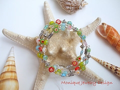 millefiori murano glass bead bracelet